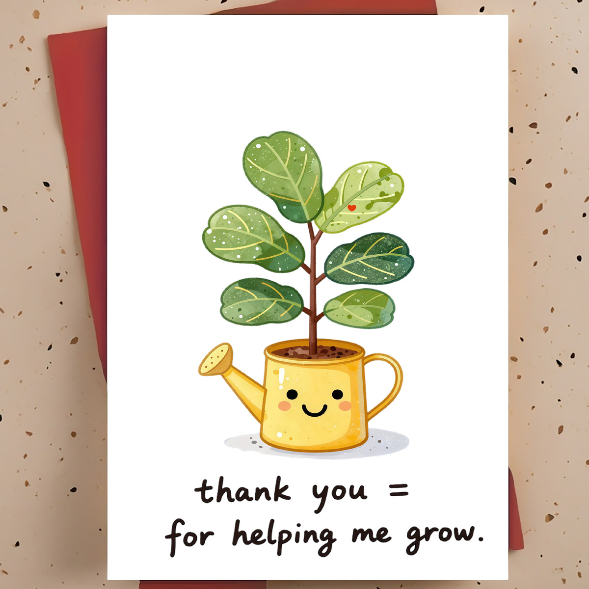 Plant Parent Free - بطاقة شكر حلوة ودافئة للمعلمين والموجهين