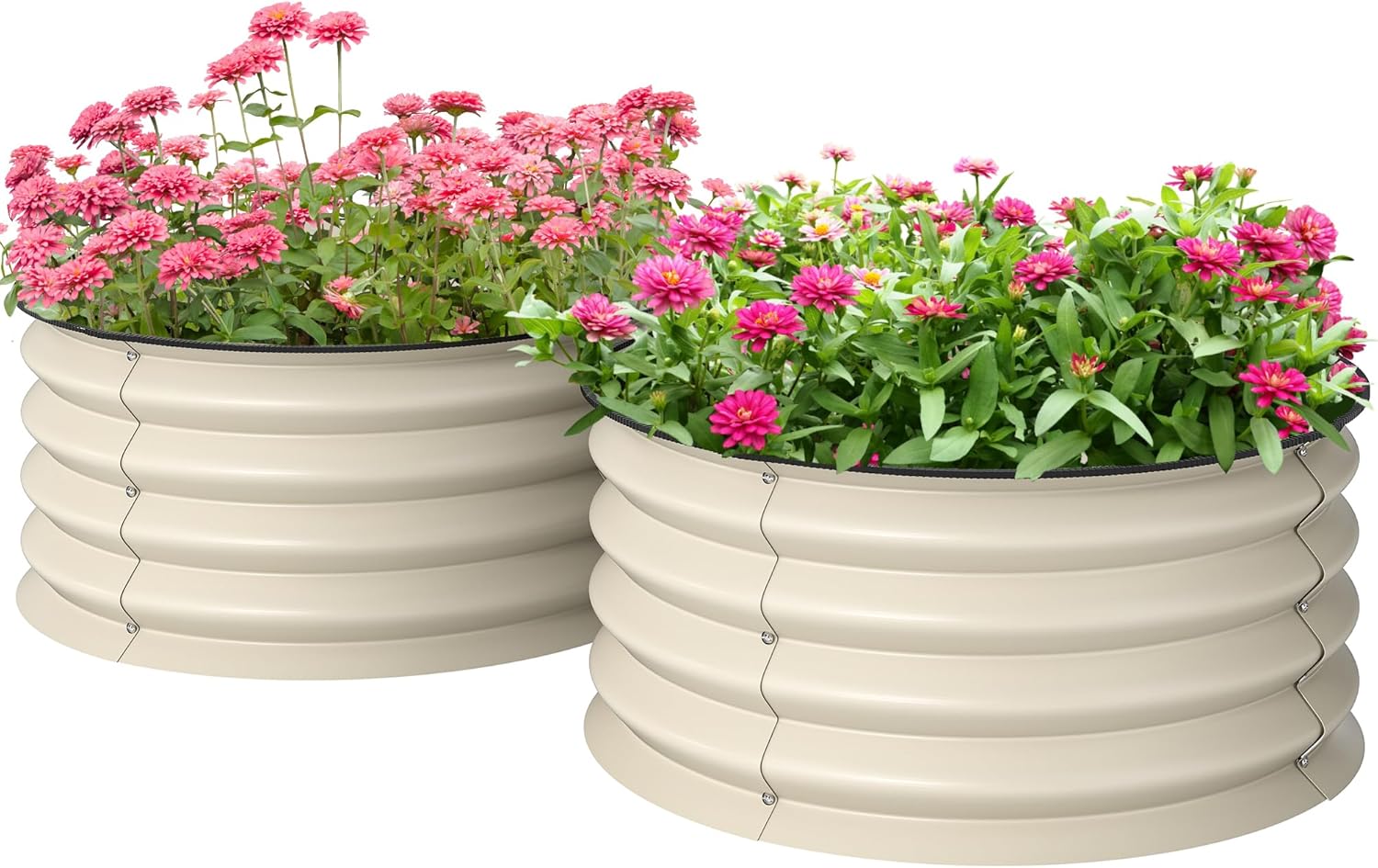 Plants X - مجموعة أحواض زراعة مرتفعة مجلفنة من