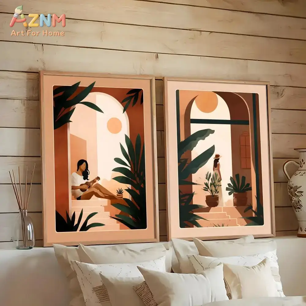 AZNM لوحة جدارية قماشية بوهو م - مراجعة Plant Parenting وسعره