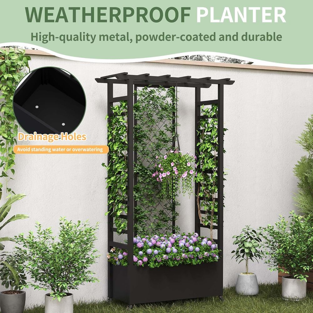 حوض زراعة مرتفع مع سياج شبكي و - مراجعة Plants X وسعره